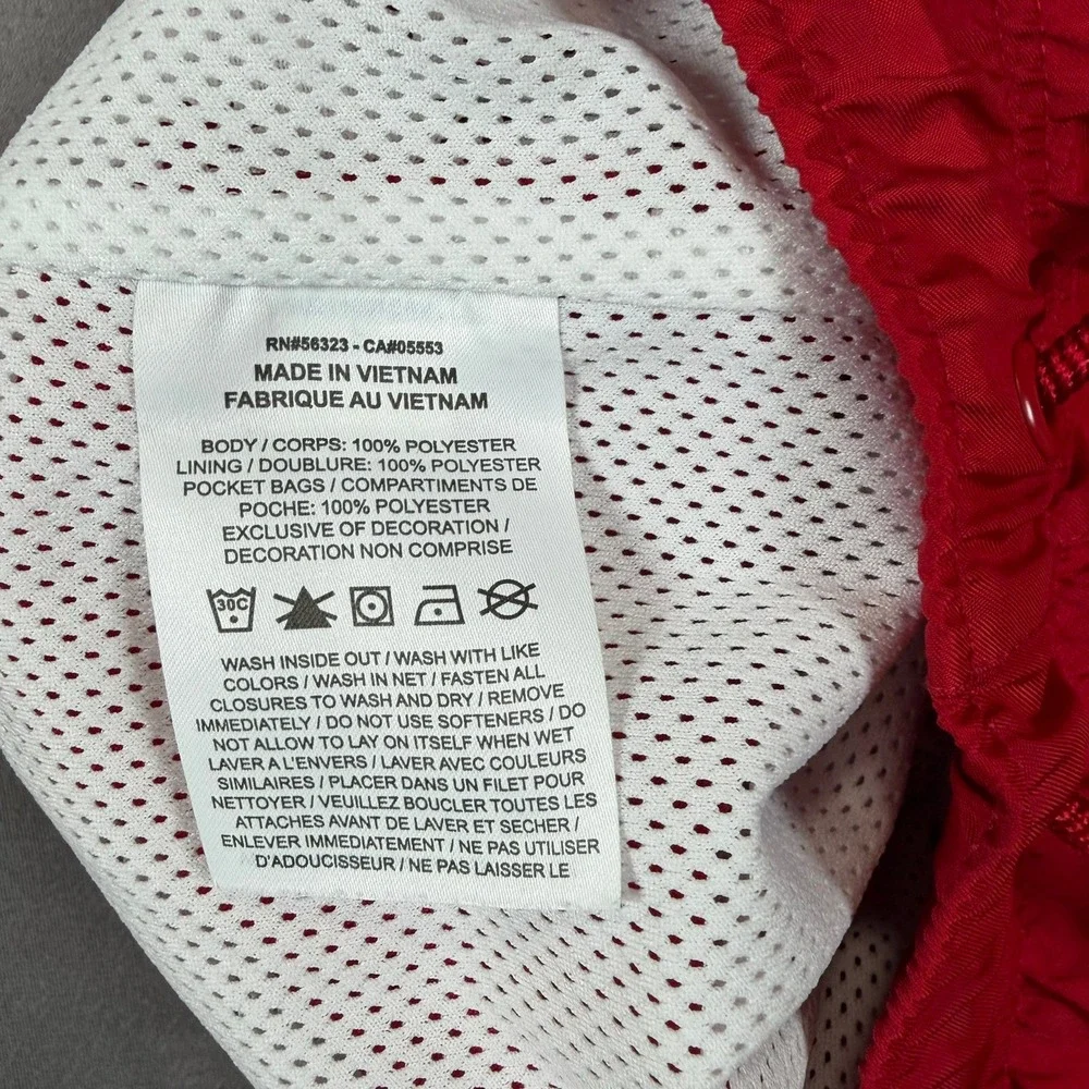 Jordan Essentials Men Large Red Poolside Nylon Mesh Lined Shorts CZ4751-687 Cas.